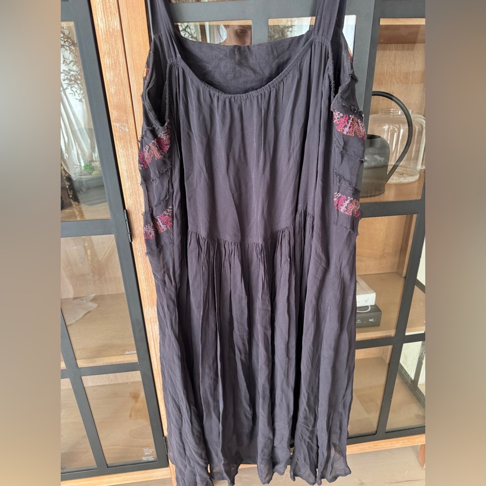 Anthropologie maeve Harlow Embroidered Dress mini plus curve loose sleeveless - Picture 5 of 9